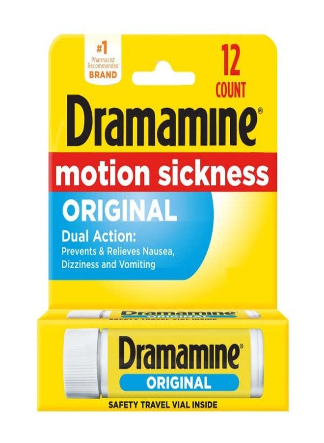 Dramamine Motion Sickness Relief, Original Formula, Tablets 12 ea (Pack of 9) - Image 2